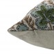 Fabritual Pure Linen 던지기 베개 커버, Handloom 프린트가 있는 야외 베개, 소파 및 소파용 지퍼가 있는 지속 가능한 수제 쿠션 커버, Boho 디자인의 꽃무늬 프린트(녹색, 20X20인치)