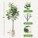 인공 나무 현실적인 가짜 나무 6 피트 높이의 가짜 식물 홈 장식 실내 실외용