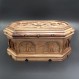Tubibu 호두 보물 비밀 마술 상자 손으로 만든 숨겨진 단추가 있는 독특한 보석 상자