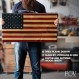 용맹 레거시 시리즈 목조 미국 국기의 깃발 | 미국 국기 벽 장식, 애국적인 벽 예술, Made in USA, 재향군인이 손수 제작, 걸 수 있음, 남성용 맨 케이브 룸 장식(대형, 22"H x 42"W)