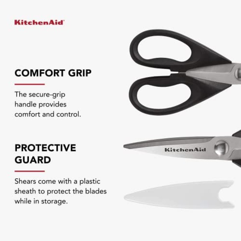 KitchenAid 보호 덮개가 있는 다용도 가위, 단일 사이즈, 검정색