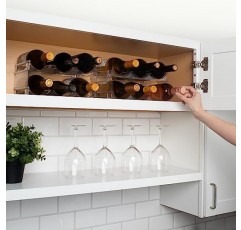 ClearSpace 물병 정리함 - 식료품 저장실 정리함 및 캐비닛 정리함으로 완벽함 - 가정 정리 및 보관을 위한 물병 홀더 또는 와인 랙, 주방 조리대 정리, 4팩
