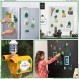 8 조각 Monstera 식물 냉장고 자석, 미니 열대 잎 냉장고 자석 사물함 냉장고 홈 오피스 장식을위한 귀여운 자석