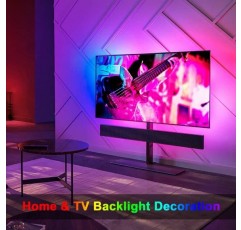 Sylvwin LED 스트립 조명 16.4FT, 색상 변경이 가능한 RGB 스트립 조명, 가정용 주방, 침실 장식, 파티, TV 백라이트용 원격 제어 기능이 있는 SMD 5050 디밍이 가능한 조명