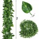 ZWYOQI 84 피트 인공 덩굴 녹지 화환 가짜 매달려 잎 결혼식 파티 정원을위한 가짜 단풍 식물 홈 부엌 사무실 벽 장식 (Scindapsus/12 가닥)