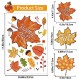 YUJUN 8 시트 추수 감사절 가을 창 Clings, 단풍 나무 소나무 콘 유화 가을 유리 홈 장식 및 추수 감사절 가을 창 장식을위한 창 스티커 스티커
