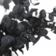 Tinsow 5 Pcs 검은 인공 유칼립투스 줄기 가짜 유칼립투스 가지 검은 잎 할로윈 중심 할로윈 홈 장식 (검은색, 5)