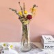 Aoderun 꽃 장식을위한 투명 유리 꽃병 홈 수제 현대 대형 꽃병 중앙 장식품 거실 주방 사무실 결혼식 8.7 인치 (투명)