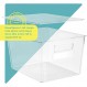 Ezee space XL 뚜껑이 있는 투명 플라스틱 보관함 - 3팩 - 집, 주방, 식료품 저장실 및 옷장, 초대형 냉동고 및 정리용 식료품 저장실용 아크릴 보관 용기 - 12X12