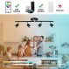 CANEOE 스마트 4등 검정색 Led 트랙 조명기구, 1600만 RGB 색상 변경 천장 트랙 조명 Alexa/Google 홈/앱 사용, 주방, 거실, 침실, 바용 천장 스포트라이트