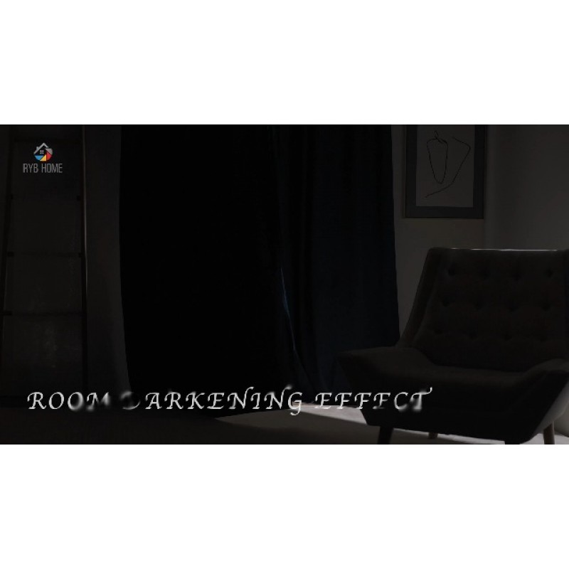 RYB HOME 거실용 연보라색 벨벳 커튼, 프라이버시 작은 창문 처리 백 탭 룸 주방 홈 시어터용 어둡게 하는 소음 감쇠 커튼 및 커튼, W52 x L108, 2개