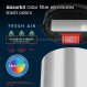 iTouchless 8 갤런 터치리스 주방 쓰레기 냄새 제어 시스템, 스테인레스 스틸, 가정용 또는 사무실용 원형 쓰레기통, 센서 캔, 08 갤런