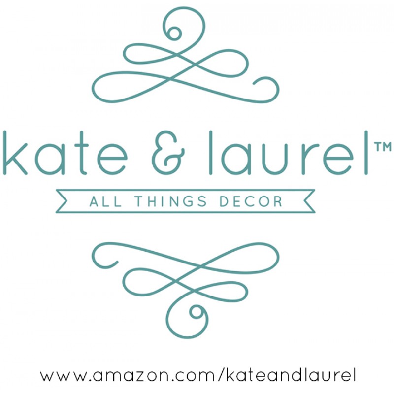 Kate and Laurel Lipton 모던 라운드 트레이, 직경 15.5인치, 흰색과 은색, 보관 및 전시용 장식용 액센트 트레이