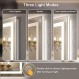 욕실용 ANTEN 32X24 LED 거울, 백라이트 + 전면 조명, 김서림 방지 LED 화장 거울, 3000K-6000K, 욕실 벽용 무단계 조광 가능 조명 거울, 메모리 기능, 비산 방지