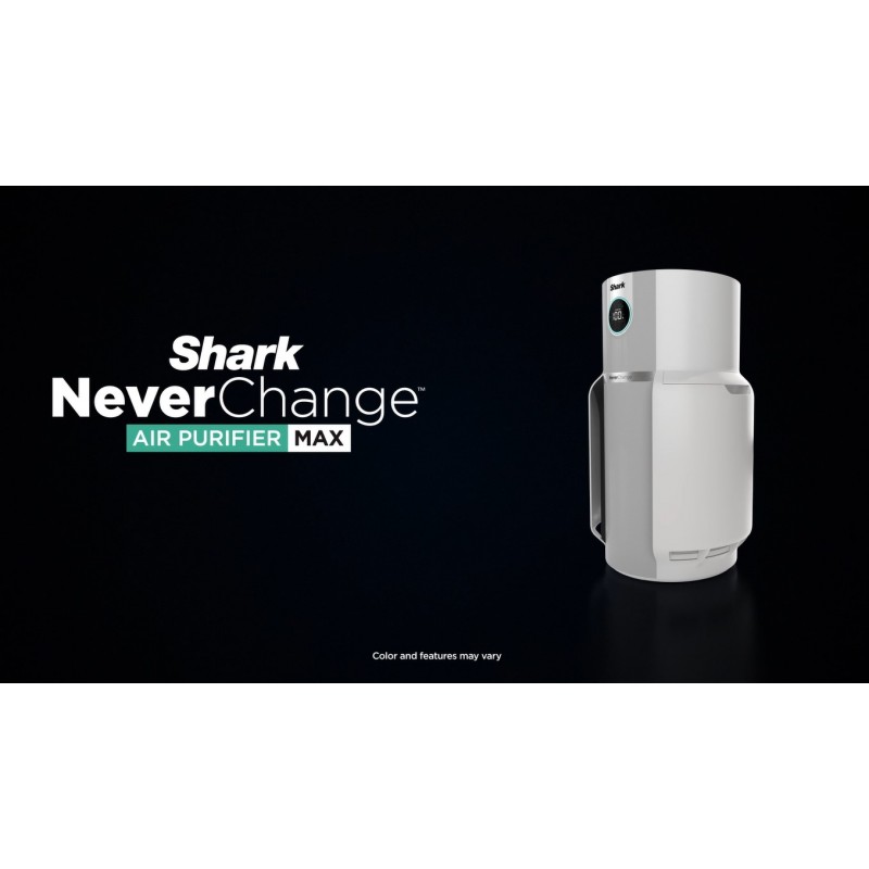 Shark HP302 NeverChange 공기 청정기 MAX, 5년 필터, 필터 교체 비용으로 $300 이상 절약, 집 전체, 1400제곱피트, 냄새 중화 기술, 입자, 먼지, 냄새, 흰색을 99.98% 포착