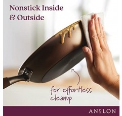 Anolon Advanced Home 경질 양극산화 논스틱 와이드 스톡 포트/스톡팟(7.5쿼트, 브론즈)