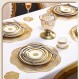 Sieral Round Pressed Vinyl Placemats 로즈 골드 플레이스 매트 세트 금속 플레이스 매트 코스터 및 컵 받침 포함 미끄럼 방지 테이블 매트 다이닝 주방 장식 (96 Pcs), 15 x 인치/38 cm