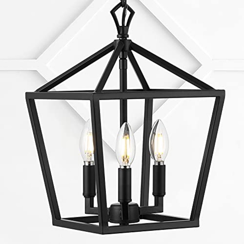 JONATHAN Y JYL7601A 파고다 랜턴 조광 가능 조절 가능한 금속 LED 펜던트 클래식 전통 농가 다이닝 룸 거실 주방 로비 침실 복도, 10인치, 오일럽 처리된 청동