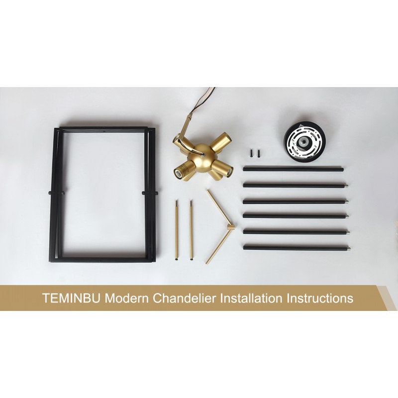 TEMINBU 현대적인 소형 검정색 샹들리에, 산업용 금속 식당 샹들리에 펜던트 조명기구, 주방, 입구, 휴게실, 계단용 8등 기하학적 큐브 매달려 조명기구
