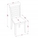 East West Furniture MLC-MAH-W 밀라노 주방 식사 사다리 등받이 원목 의자, 2개 세트, 마호가니