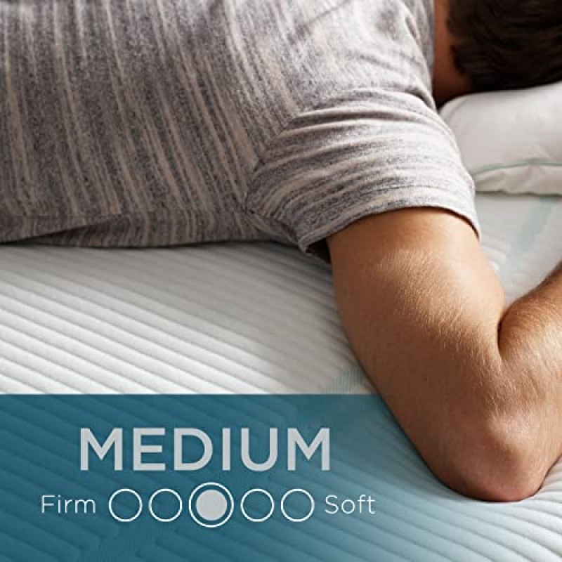 Tempur-Pedic TEMPUR-Adapt 11인치 스프링 및 메모리 폼 지지 매트리스(냉각 커버 포함), 하이브리드 메모리 폼 매트리스(스프링 코일 포함), 전체