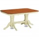 East West Furniture NAAV7-WHI-W 나폴레옹 7피스 세트는 나비 잎이 있는 직사각형 식탁과 주방 의자 6개, 40x78인치, 버터밀크 및 체리로 구성됩니다.