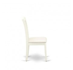 East West Furniture CLC-LWH-C Clarksville 주방 다이닝 체어 - 리넨 패브릭 덮개를 씌운 목재 의자, 2개 세트, 리넨 화이트