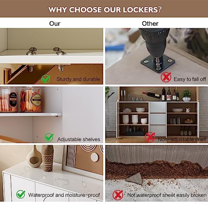 흰색 현대식 찬장, 4개의 문이 있는 주방 뷔페 캐비닛, 조절 가능한 선반, 3섹션 무음 서랍 슬라이드가 있는 독립형 주방 식료품 저장실, 출입구 거실 식당 및 주방용