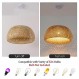 Teru Ji Kaikang 손으로 짠 대나무 펜던트 조명, 14.96인치 등나무 단일 조명 직조 천연 나무 천장 매달려 조명, 주방 섬, 거실, 식당용 대나무 샹들리에