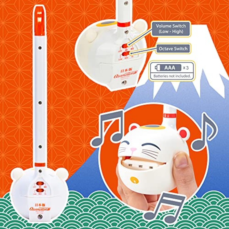 Otamatone Classic Lucky Cat [공식 라이센스] 일본 문자 전자 악기 휴대용 신디사이저 일본 Maywa Denki 어린이 및 성인 선물