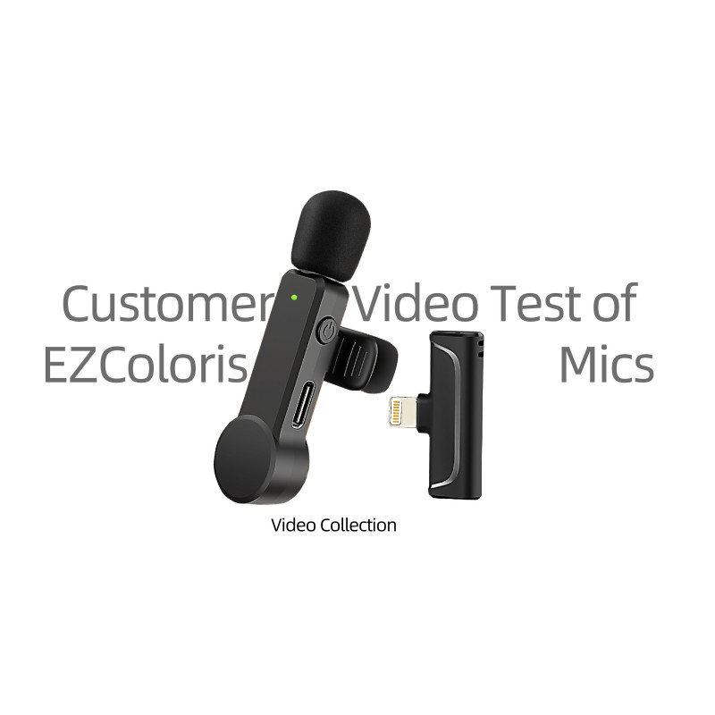 안드로이드 폰용 EZColoris 무선 마이크 USB C 마이크 10H 배터리 옷깃 무선 라 발리에 마이크 소음 차단 마이크 비디오 녹화 스트림 인터뷰