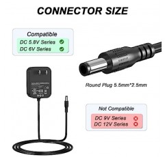 노래 기계 용 FGIEU AC 충전기 교체 SML385 SML385W SML385BTW SML385UBK IN385W SML625BTBK BT 노래방 GKYPS0200058US1 5.8V 어댑터