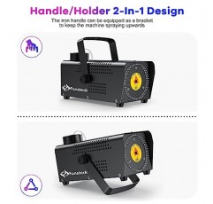 48개의 LED 조명이 장착된 안개 기계, Fansteck 500W 휴대용 연기 기계, 무선 및 유선 원격 제어 기능이 있는 자동 안개 기계, 할로윈 결혼식 파티 및 무대에 적합