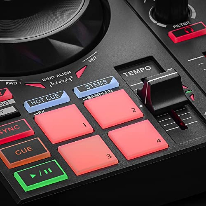 Hercules DJControl Inpulse 200 MK2 — 믹싱 학습에 이상적인 DJ 컨트롤러 — 소프트웨어 및 튜토리얼 포함.