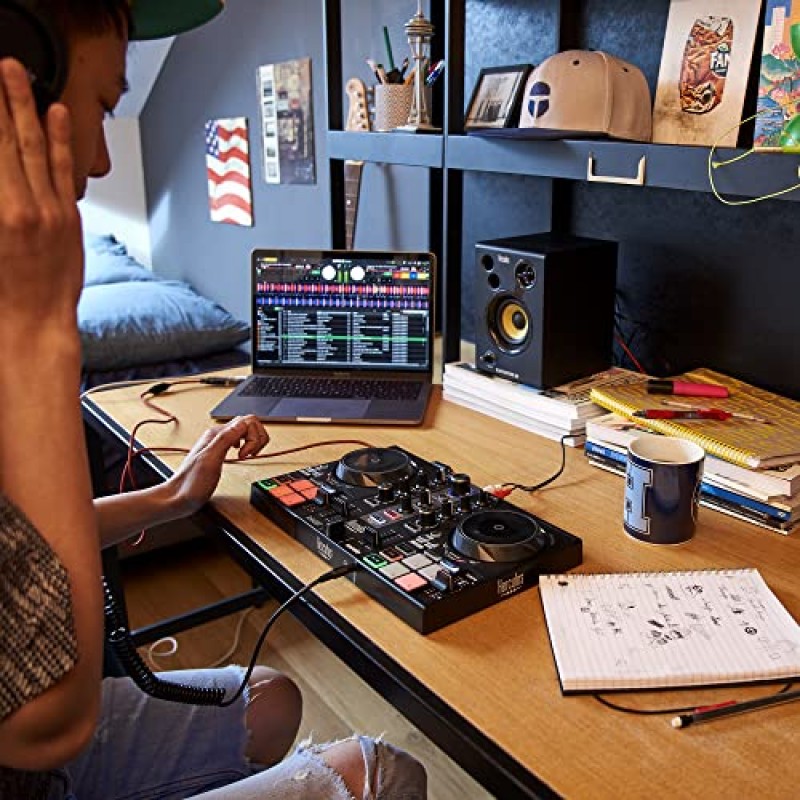 Hercules DJControl Inpulse 200 MK2 — 믹싱 학습에 이상적인 DJ 컨트롤러 — 소프트웨어 및 튜토리얼 포함.