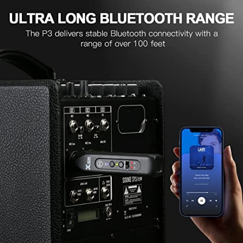 오디오 믹서, 액티브 PA, DJ 시스템용 Xvive P3 Bluetooth XLR 수신기