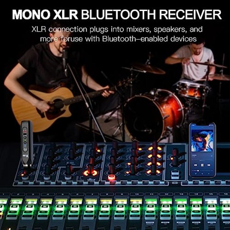 오디오 믹서, 액티브 PA, DJ 시스템용 Xvive P3 Bluetooth XLR 수신기