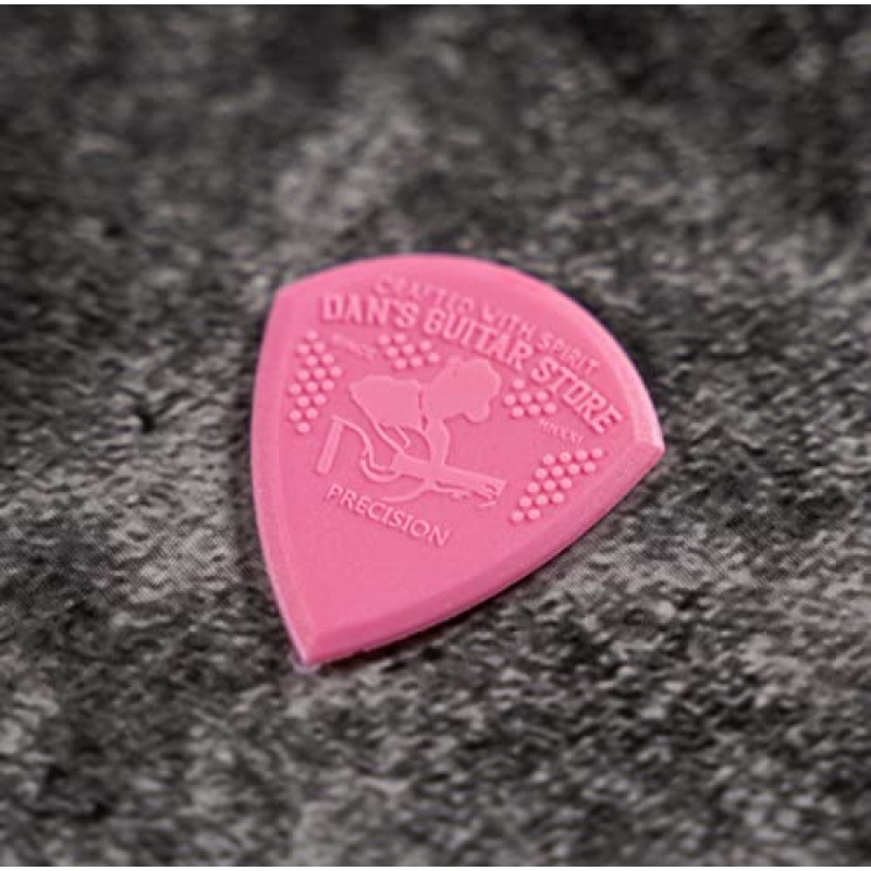 The Precision Pick PINK - 10팩 - Dans Guitar Store의 프리미엄 하이 그립 정밀 고가시성 플렉트럼