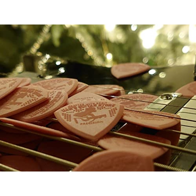 The Precision Pick PINK - 10팩 - Dans Guitar Store의 프리미엄 하이 그립 정밀 고가시성 플렉트럼