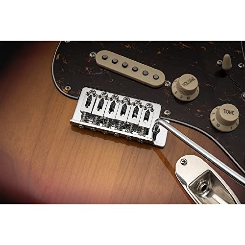 Fender Strat Squier 일렉트릭 기타 교체, 크롬용 Musiclily 52.5mm 기타 Stratocaster 트레몰로 브리지 어셈블리