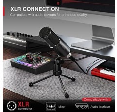 FIFINE XLR 다이나믹 마이크, 카디오이드 패턴의 보컬 팟캐스트 마이크, 스트리밍 보이스오버 더빙 비디오 녹화용 스튜디오 메탈 마이크, Black-K669D