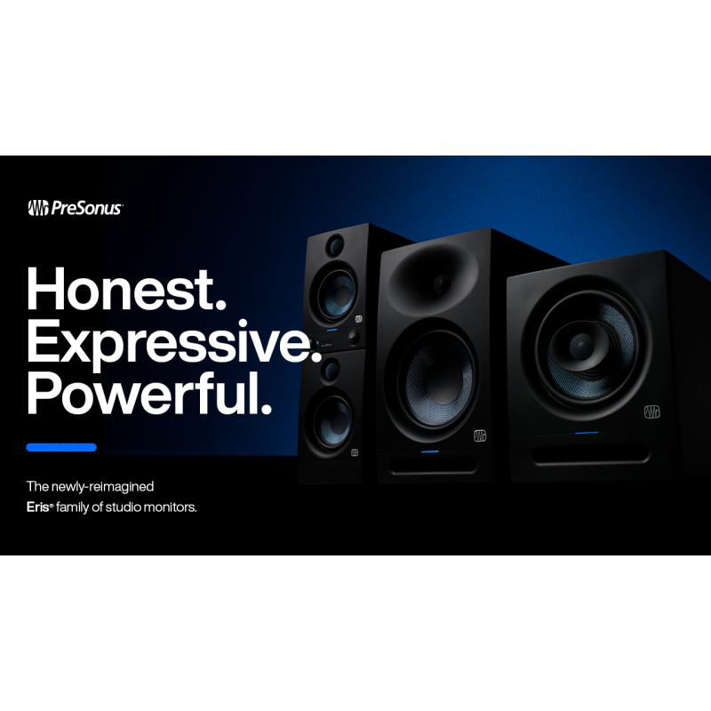 PreSonus Eris 3.5 Gen 2 — 멀티미디어, 게임, 스튜디오 수준의 음악 제작을 위한 3.5인치 전원 공급 데스크탑 스피커, 50W 전력