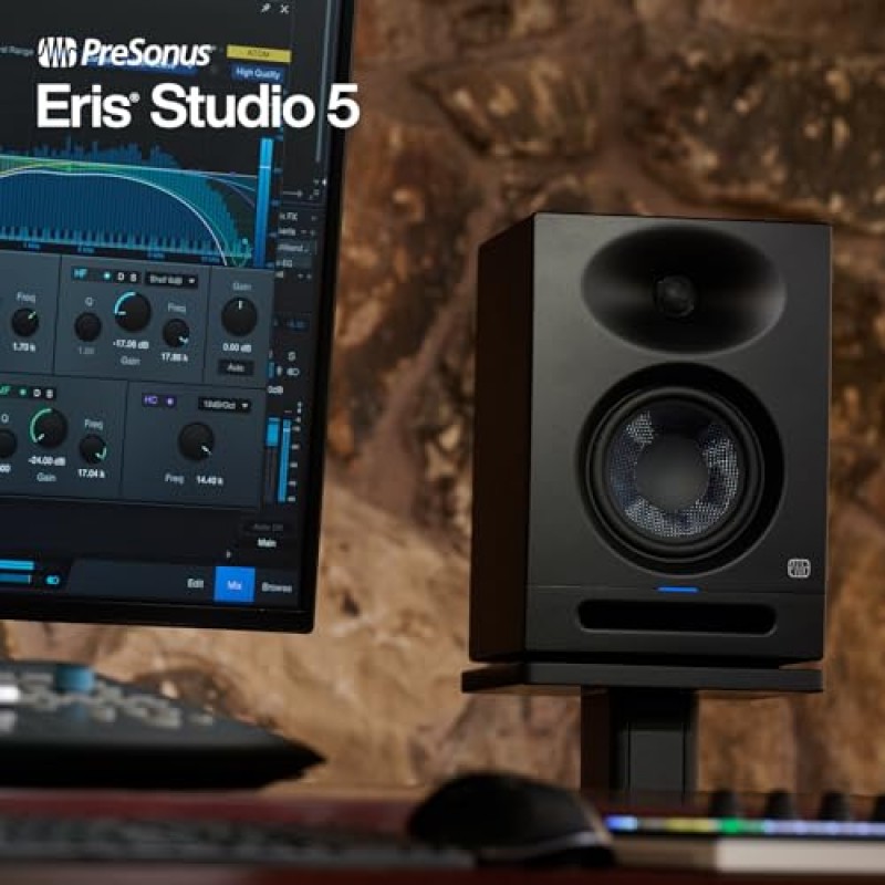 PreSonus Eris Studio 5 EBM 도파관이 포함된 5.25인치 2방향 액티브 스튜디오 모니터