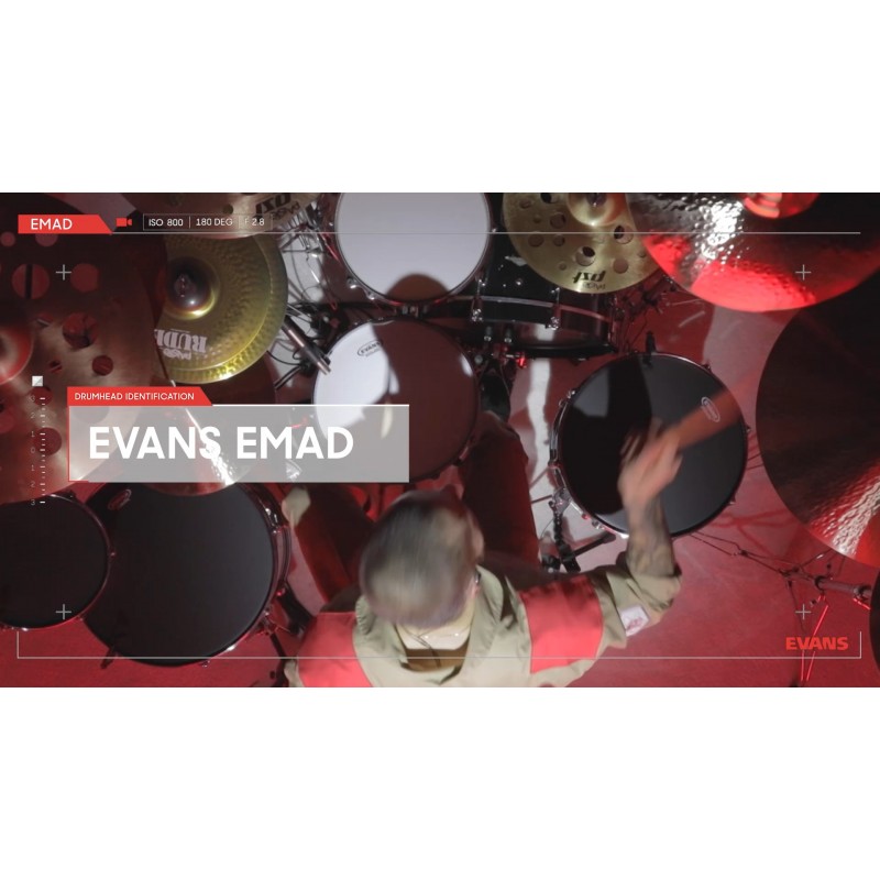 Evans EMAD 코팅 화이트 베이스 드럼 헤드, 18인치