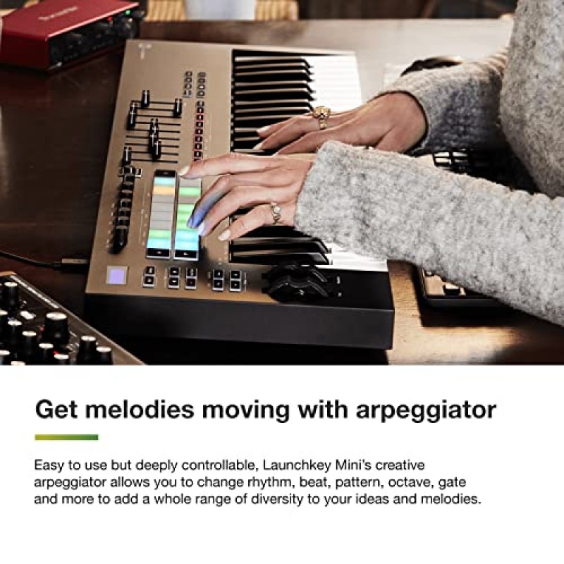 Novation Launchkey 25 [MK3] MIDI 키보드 컨트롤러 - 원활한 Ableton 라이브 통합. 코드 모드, 스케일 모드 및 아르페지에이터 - 음악 제작용