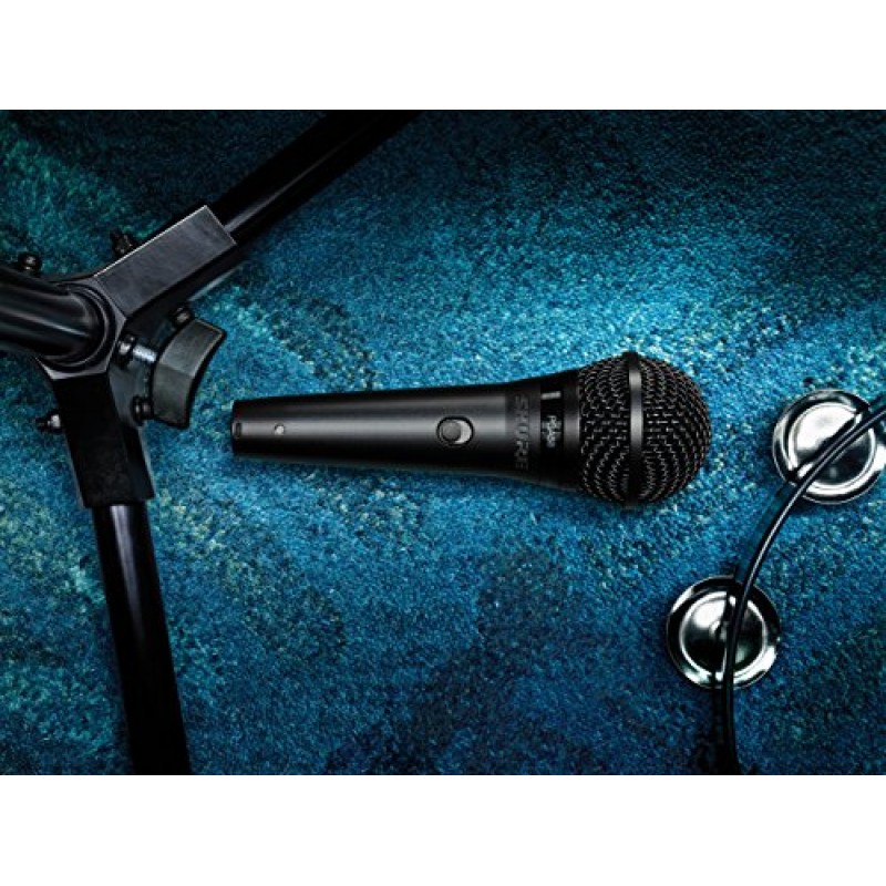 Shure PGA58 다이나믹 마이크 - 카디오이드 픽업 패턴을 갖춘 보컬용 휴대용 마이크, 개별 켜짐/꺼짐 스위치, 스탠드 어댑터 및 지퍼 파우치, 케이블 없음(PGA58-LC)