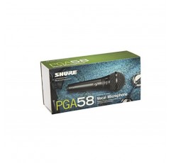 Shure PGA58 다이나믹 마이크 - 카디오이드 픽업 패턴을 갖춘 보컬용 휴대용 마이크, 개별 켜짐/꺼짐 스위치, 스탠드 어댑터 및 지퍼 파우치, 케이블 없음(PGA58-LC)