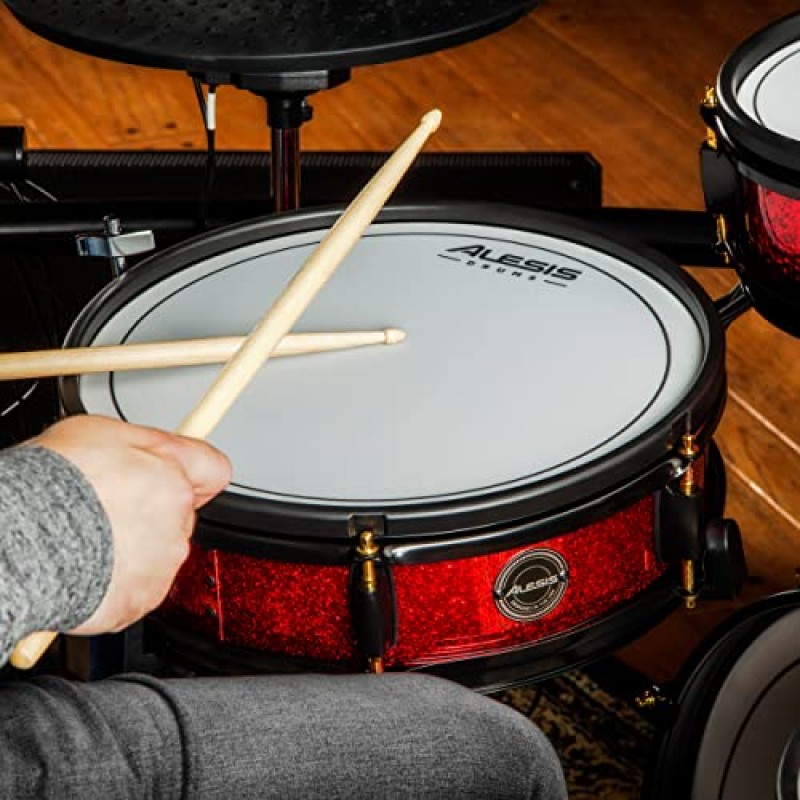 Alesis Strike Pro 스페셜 에디션 - 풀 사이즈 킥 드럼, 하이브리드 우드 쉘 탐, 스네어 및 DW 하드웨어 3000 시리즈 2-레그 하이햇 스탠드가 포함된 전자 드럼 세트(DWCP3500TA)