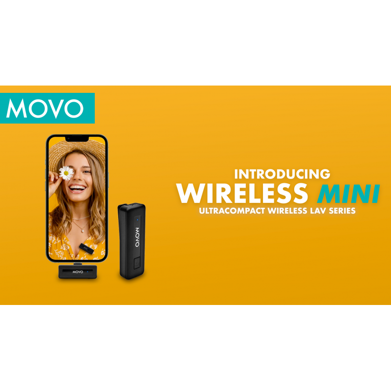 iPhone용 Movo Wireless Mini DI Duo 무선 마이크 - iPhone 10 HR 배터리 164FT 범위용 클립온 라발리에 마이크가 있는 비디오 녹화용 iPhone 마이크, iPhone용 무선 마이크