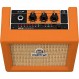 Orange Amps Crush Mini 3W 기타 콤보 앰프 번들, AC 전원 어댑터, 배터리 및 액체 오디오 연마 천 포함(4개 품목)